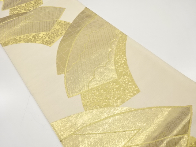 アンティーク　地紙に唐花・古典柄織り出し袋帯（材料）